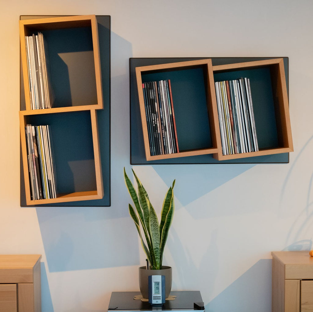 Sinfonic Audio wall-mounted record rack – 2 compartments