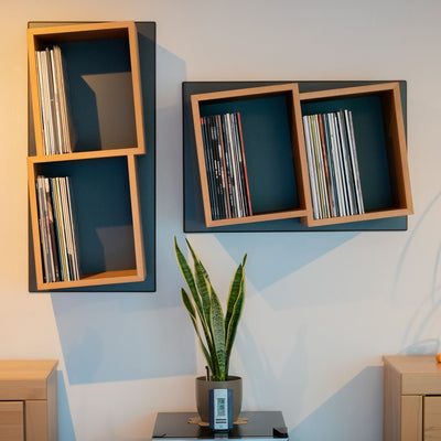 Sinfonic Audio wall-mounted record rack – 2 compartments